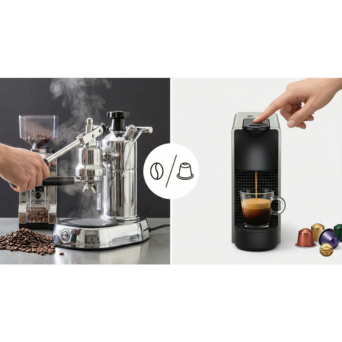 مقایسه دستگاه اسپرسوساز دستی و نسپرسو کپسولی برای خرید خانگی